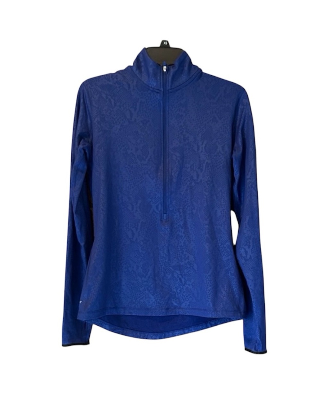 Nike Pro Dri-Fit Quarter Zip Purple Snakeskin Print‎ Long Sleeve Top Size Large